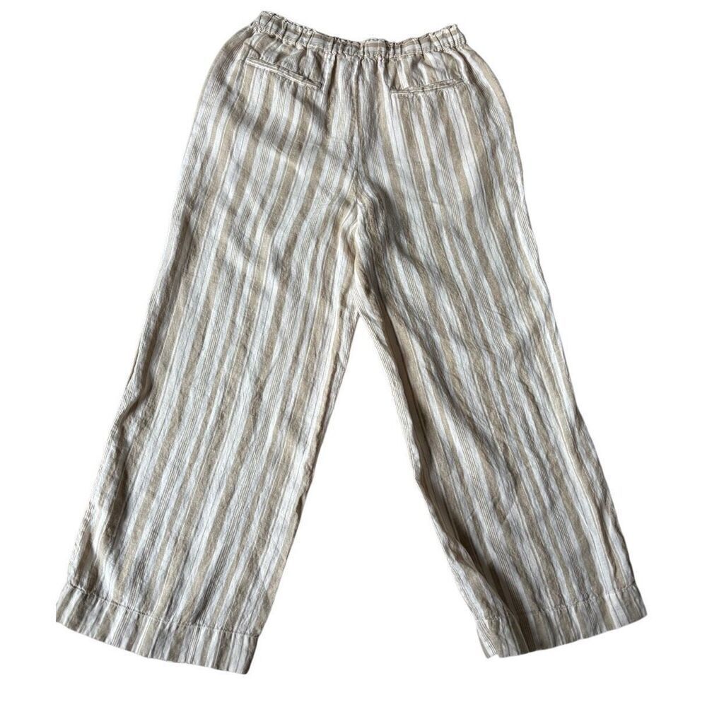 Faherty Monterey Linen Pants Natural Bombay Stripe size L - Picture 4 of 13